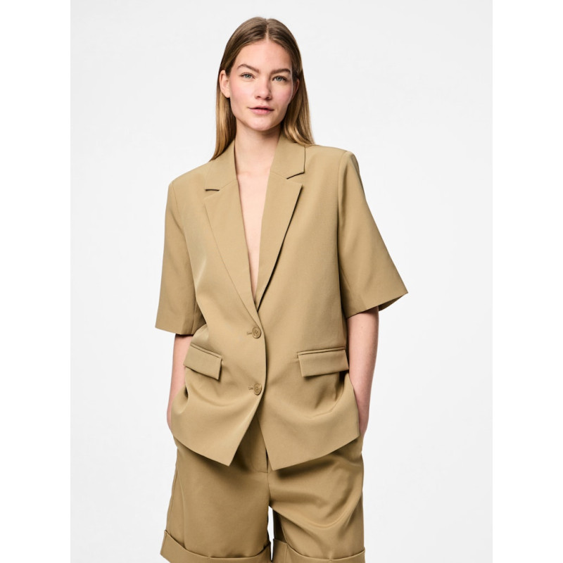 PIECES Tempre S/S Blazer - Elmwood