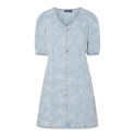 PIECES Feline S/S Denim Kjole / Light Blue Denim