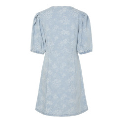 PIECES Feline S/S Denim Kjole / Light Blue Denim