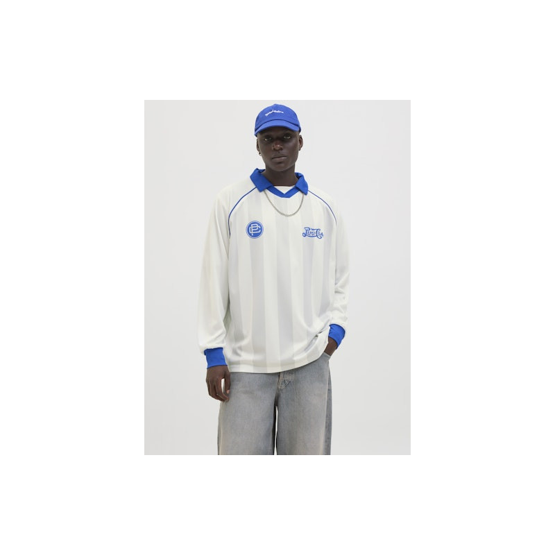 Jack & Jones Pepsi Football LS Polo - Cloud Dancer