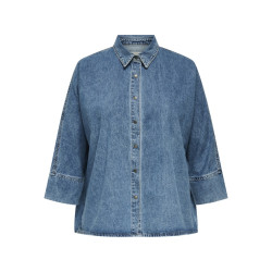ONLY CARMAKOMA Grace Denim Skjorte - Medium Blue Denim