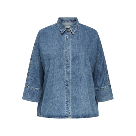 ONLY CARMAKOMA Grace Denim Skjorte - Medium Blue Denim