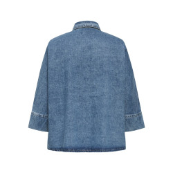 ONLY CARMAKOMA Grace Denim Skjorte - Medium Blue Denim