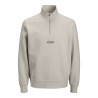 JACK & JONES SOHO Sweat Quarter Zip - Moonbeam