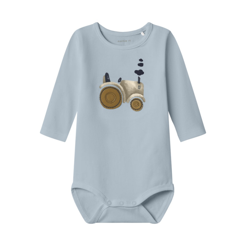 NAME IT BABY Life L/S Bodystocking - Dusty Blue