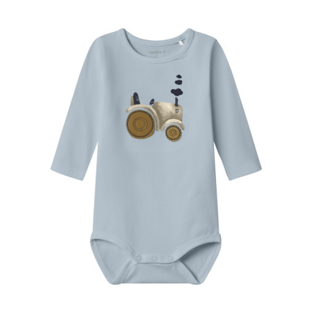 NAME IT BABY Life L/S Bodystocking - Dusty Blue