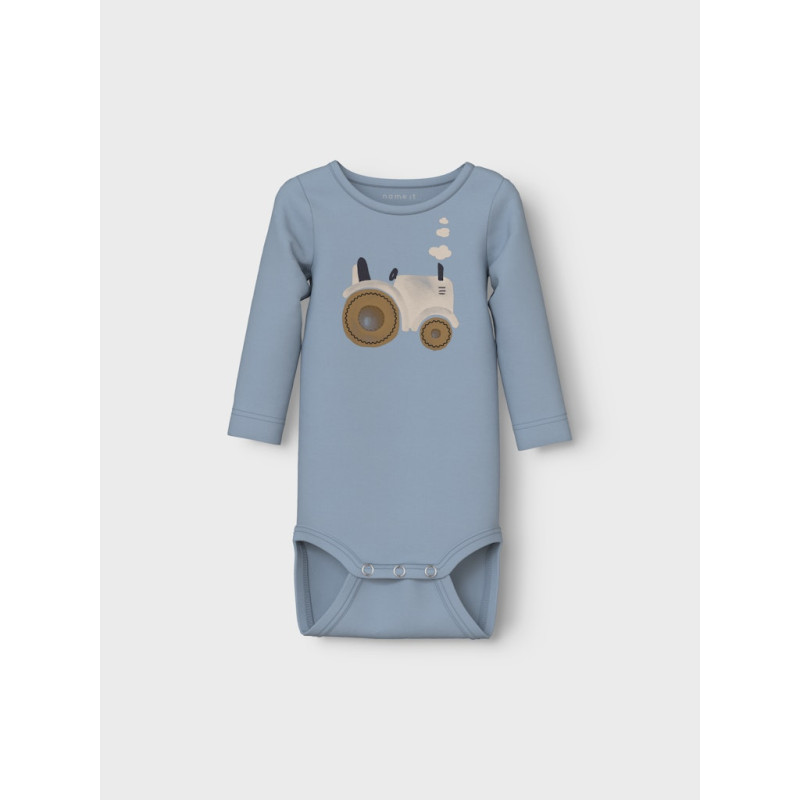NAME IT BABY Life L/S Bodystocking - Dusty Blue