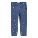 NAME IT MINI Salli Denim Leggings - Medium Blue Denim / Heart