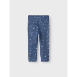 NAME IT MINI Salli Denim Leggings - Medium Blue Denim / Heart