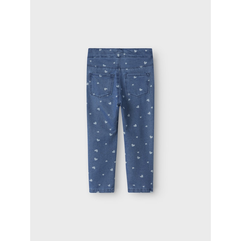 NAME IT MINI Salli Denim Leggings - Medium Blue Denim / Heart
