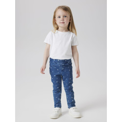 NAME IT MINI Salli Denim Leggings - Medium Blue Denim / Heart