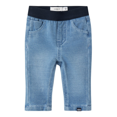 NAME IT BABY Silas Slim Sweat Jeans 7025 - Light Blue Denim