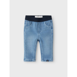 NAME IT BABY Silas Slim Sweat Jeans 7025 - Light Blue Denim