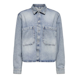 ONLY Cassie L/S Denim Skjorte - Light Blue Denim