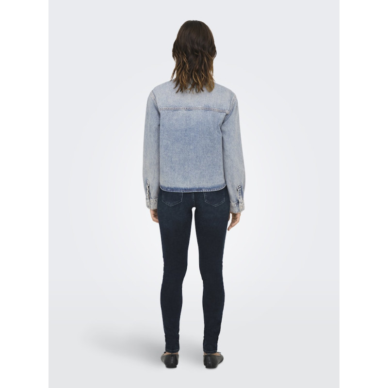 ONLY Cassie L/S Denim Skjorte - Light Blue Denim