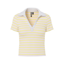 PIECES Jayjay S/S Polo - Pale Banana