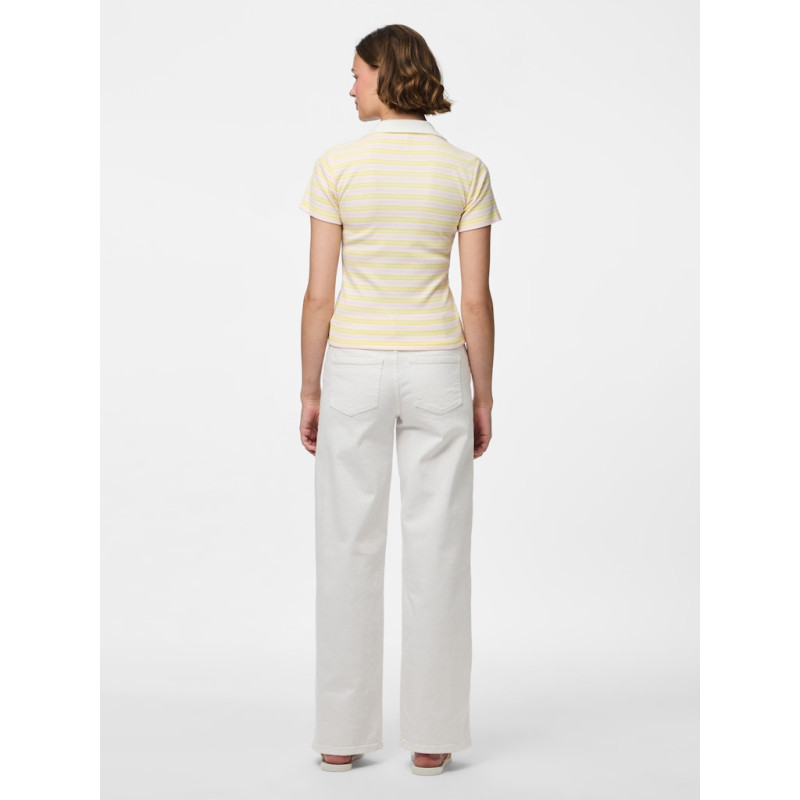 PIECES Jayjay S/S Polo - Pale Banana