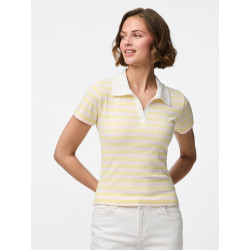 PIECES Jayjay S/S Polo - Pale Banana