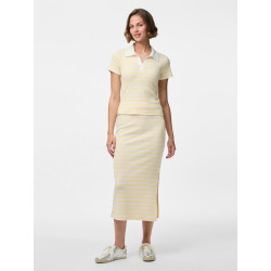 PIECES Jayjay S/S Polo - Pale Banana