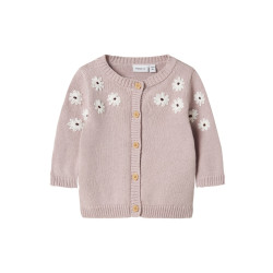 NAME IT BABY Laisy L/S Strik Cardigan - Burnished Lilac