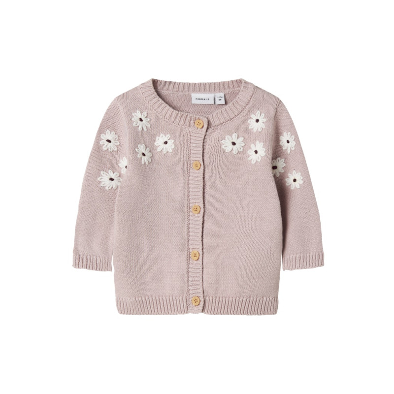 NAME IT BABY Laisy L/S Strik Cardigan - Burnished Lilac