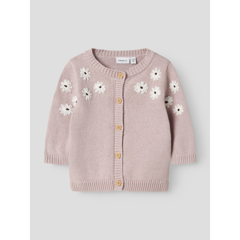 NAME IT BABY Laisy L/S Strik Cardigan - Burnished Lilac