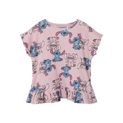 NAME IT MINI Asbina Stitch T-shirt - Cameo Pink
