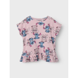 NAME IT MINI Asbina Stitch T-shirt - Cameo Pink