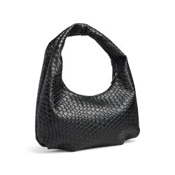 PIECES Jenni Flettet Skuldertaske - Sort