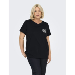 ONLY CARMAKOMA Cruz T-shirt - Sort / Rose