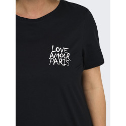 ONLY CARMAKOMA Cruz T-shirt - Sort / Rose