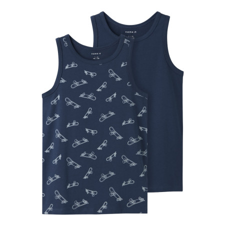 NAME IT KIDS Tank Titan Skater 2-Pak Undertrøjer - Titan