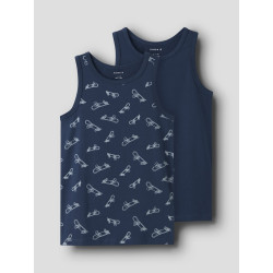 NAME IT KIDS Tank Titan Skater 2-Pak Undertrøjer - Titan