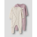 NAME IT BABY Nightsuit FF Heart 2-Pak Natdragt - Summer Sand