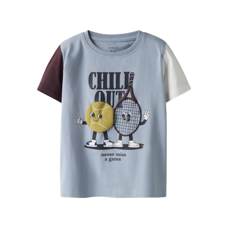 NAME IT MINI Kyler T-shirt - Dusty Blue