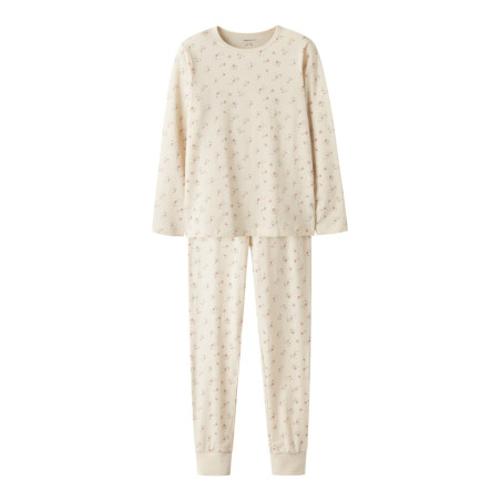 NAME IT KIDS Nightset Flower Natsæt - Turtledove