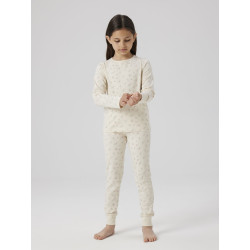 NAME IT KIDS Nightset Flower Natsæt - Turtledove
