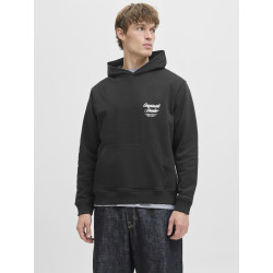 JACK & JONES Norrebro Typo Hoodie - Sort
