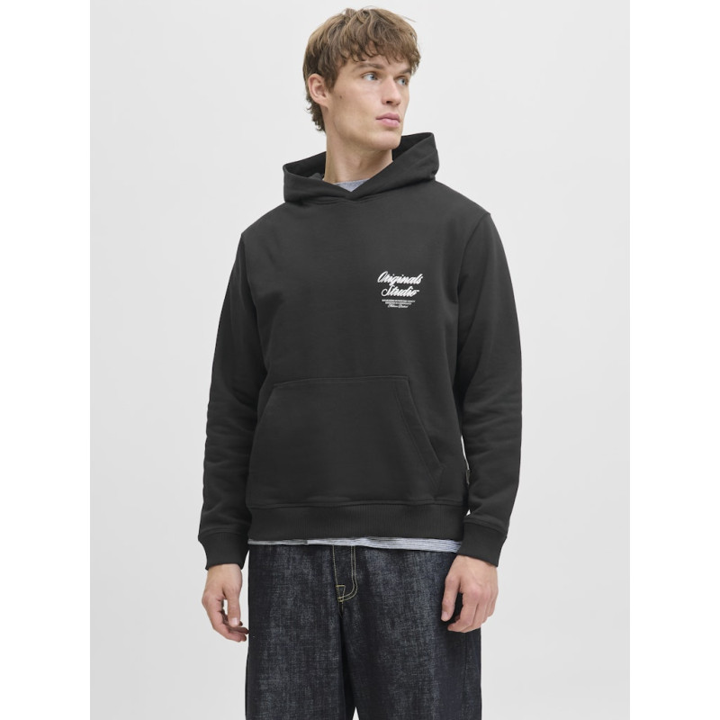 JACK & JONES Norrebro Typo Hoodie - Sort