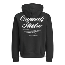JACK & JONES Norrebro Typo Hoodie - Sort