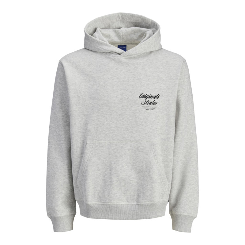 JACK & JONES Norrebro Typo Hoodie - White Melange