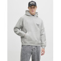 JACK & JONES Norrebro Typo Hoodie - White Melange