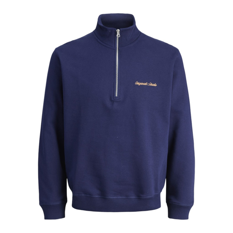 JACK & JONES Norrebro Broderet Sweatshirt - Ocean Cavern