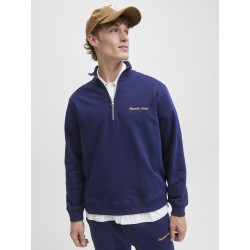 JACK & JONES Norrebro Broderet Sweatshirt - Ocean Cavern