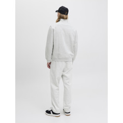 JACK & JONES Norrebro Broderet Sweatshirt - White Melange