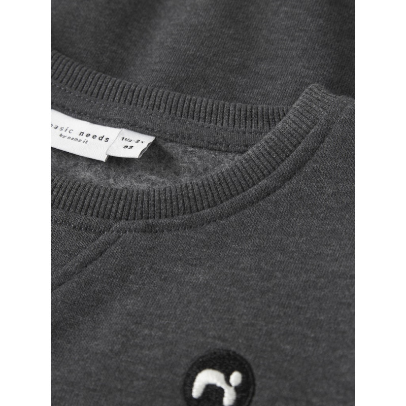 NAME IT MINI Vimo L/S Sweatshirt - Dark Grey Melange