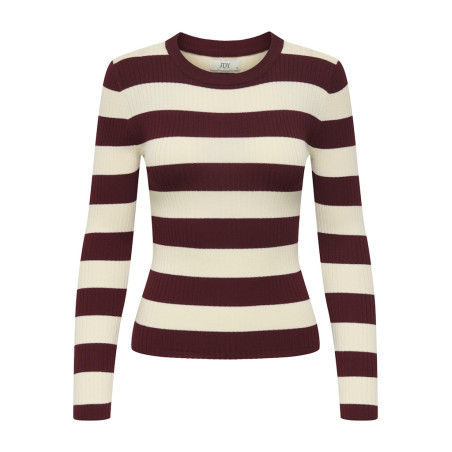 JDY Plum L/S Bluse - Cabernet / Eggnog