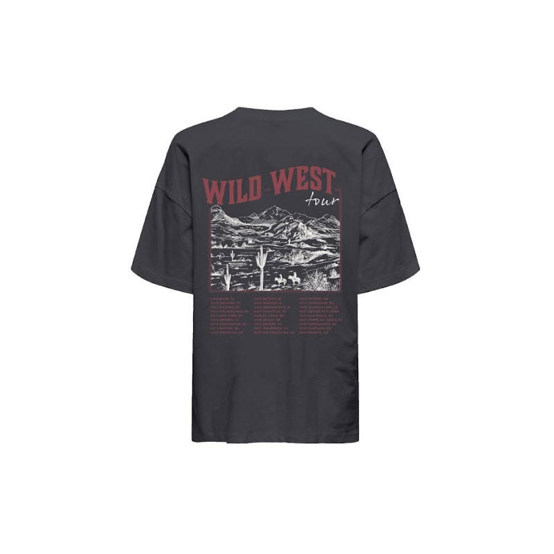 ONLY Vivi S/S Lovely T-shirt - Sort / Wild West Tour