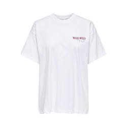 ONLY Vivi S/S Lovely T-shirt - Bright White / Wild West Tour
