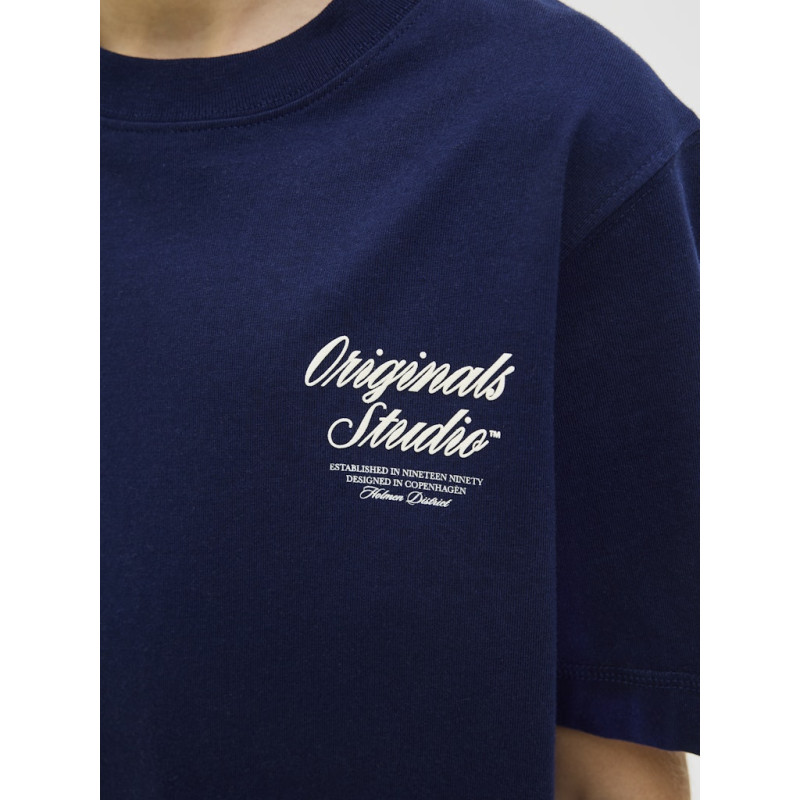 JACK & JONES JUNIOR Norrebro Typo T-shirt - Ocean Cavern